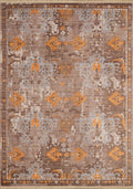 Modern Area Rugs - 150" x 180" x 0.24" Burnt Orange Polyester Rug