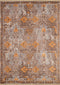 Modern Area Rugs - 150" x 180" x 0.24" Burnt Orange Polyester Rug