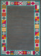 Large Area Rugs - 31" x 47" x 0.43" Charcoal Polypropylene Mat Rug