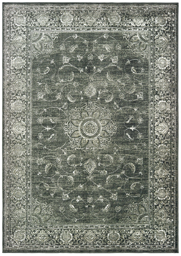 Dining Room Rugs - 31" x 236" x 0.13" Smoke Viscose Runner Rug