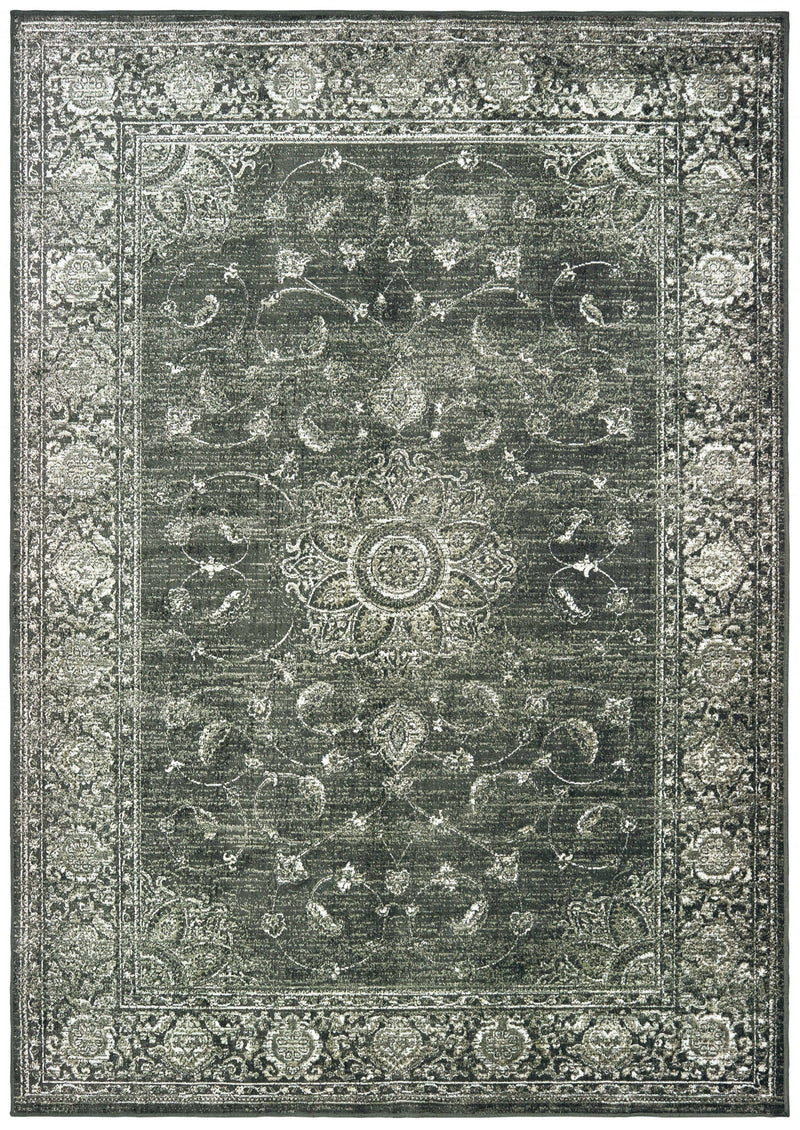 Dining Room Rugs - 31" x 236" x 0.13" Smoke Viscose Runner Rug