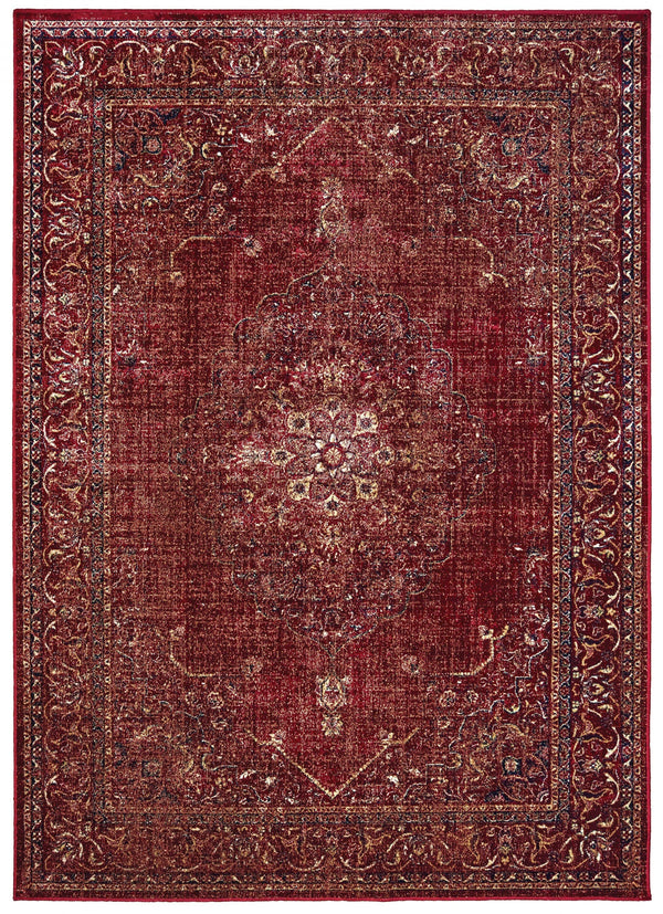 Red Rug - 120" x 168" x 0.13" Red Viscose Oversize Rug