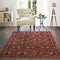 Dining Room Rugs - 31" x 236" x 0.13" Red Viscose Runner Rug