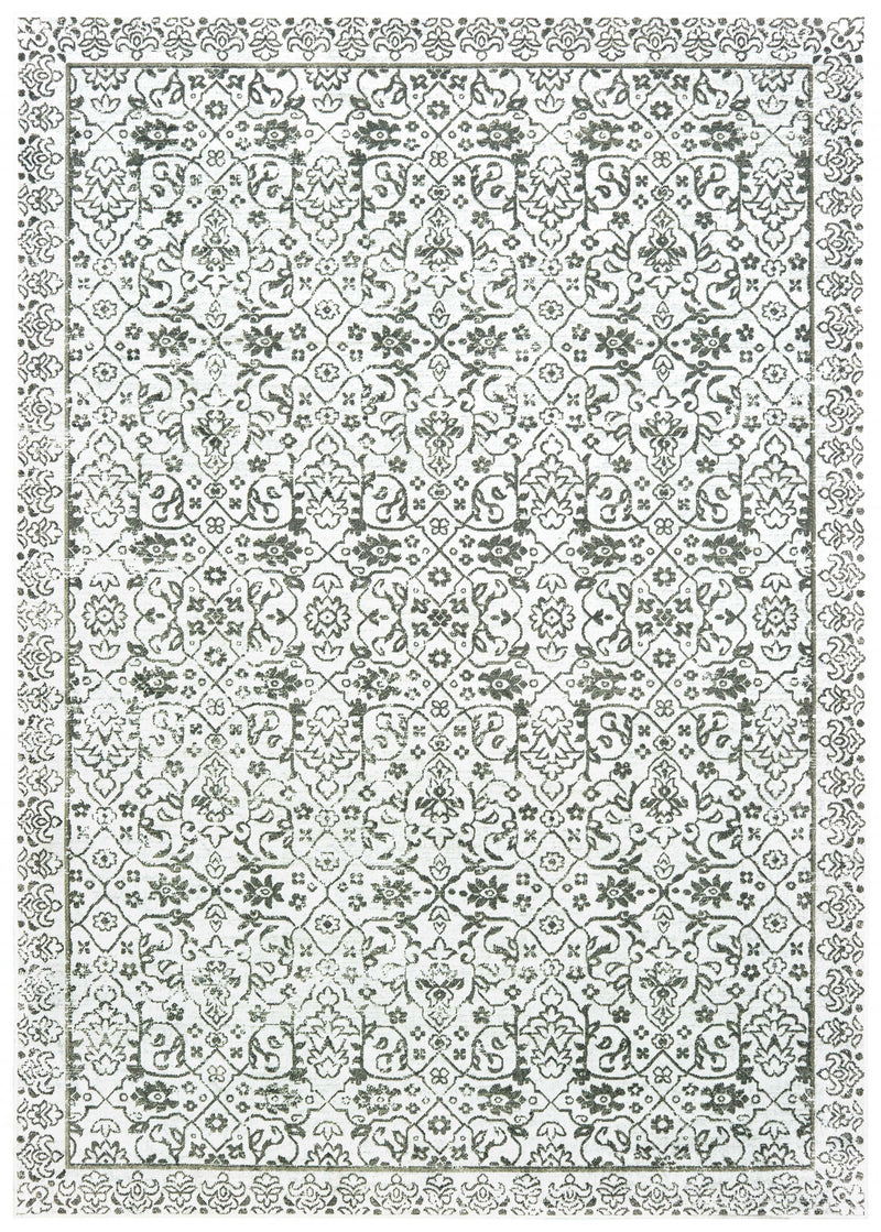 Best Carpet - 23" x 39" x 0.13" Smoke Viscose Accent Rug