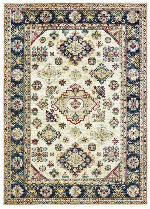 Kitchen Rugs - 120" x 168" x 0.13" Ivory Viscose Oversize Rug