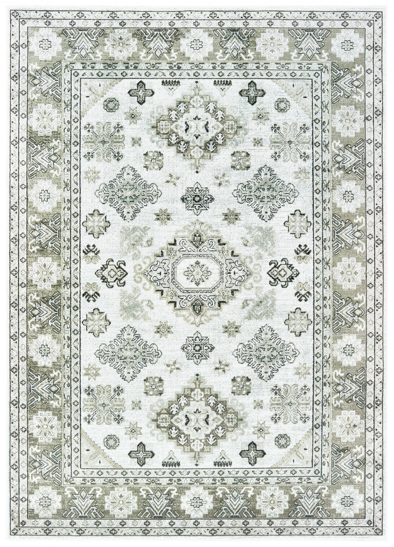Entryway Rug - 31" x 157" x 0.13" Cream Viscose Runner Rug