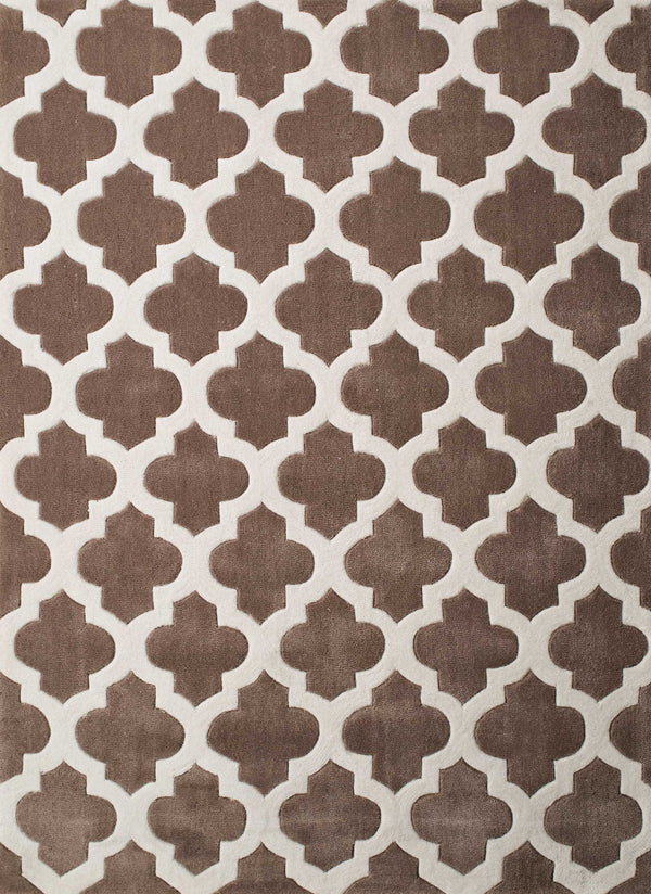 Big Rugs - 94" x 126" x 0.47" Taupe Polyester Oversize Rug
