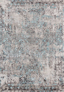 Best Carpet - 19" x 36" x 0.2" Turquoise Polyester Accent Rug