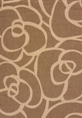 Blue Rug - 31" x 50" x 0.2" Brown Polypropylene/Olefin Accent Rug