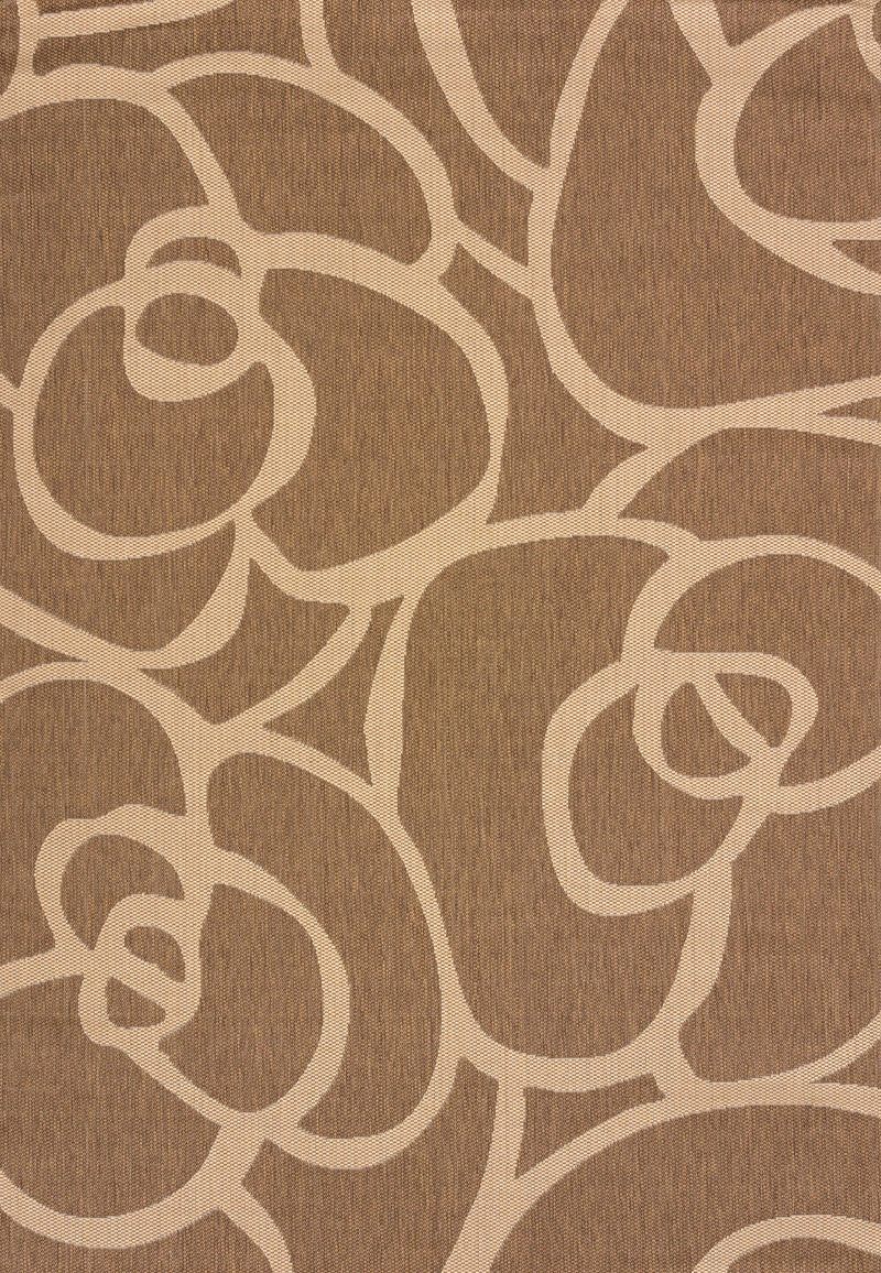 Brown Area Rugs - 94" x 126" Brown Polypropylene/Olefin Oversize Rug