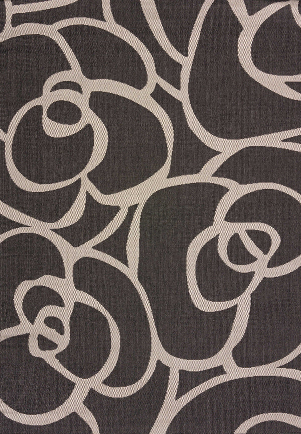 Silver Rug - 63" x 90" Silver Polypropylene/Olefin Area Rug