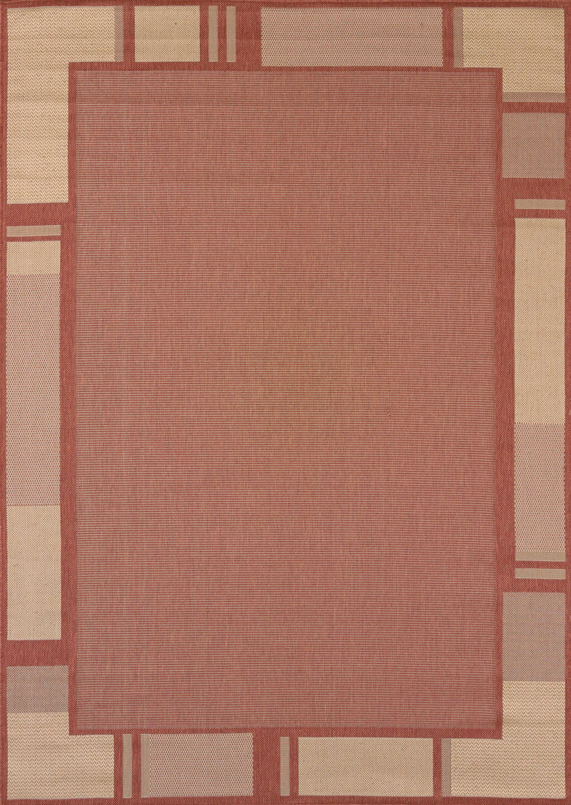 Big Area Rugs - 94" x 126" Terracotta Polypropylene/Olefin Oversize Rug