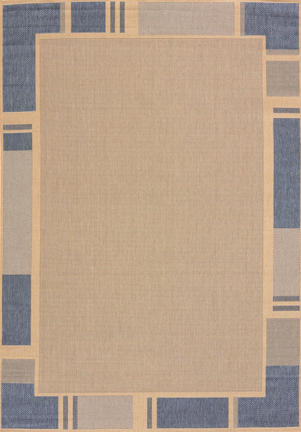 Blue Rug - 63" x 90" Blue Polypropylene/Olefin Area Rug