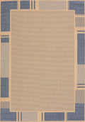 Blue Rug - 94" x 126" Blue Polypropylene/Olefin Oversize Rug