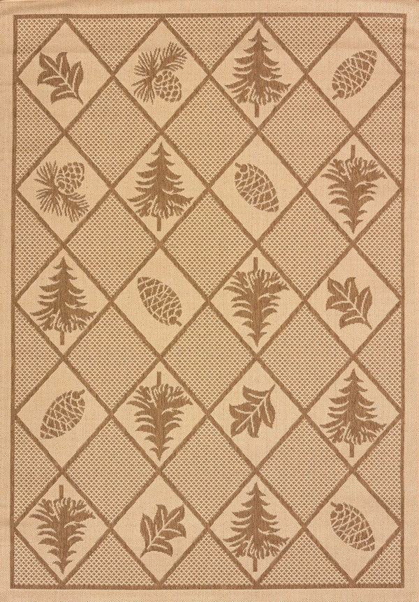 Brown Area Rugs - 63" x 90" Brown Polypropylene/Olefin Area Rug