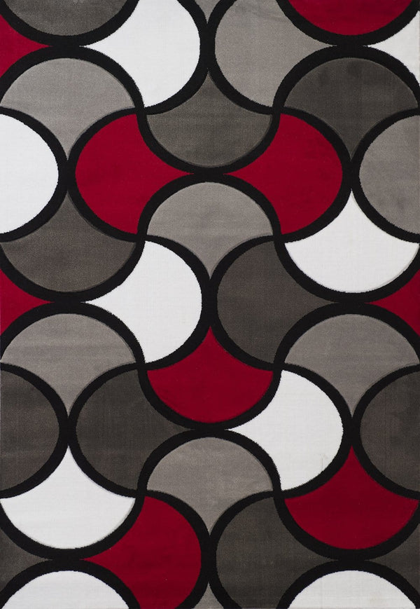 Red Rug - 94" x 126" x 0.43" Red Polypropylene Oversize Rug