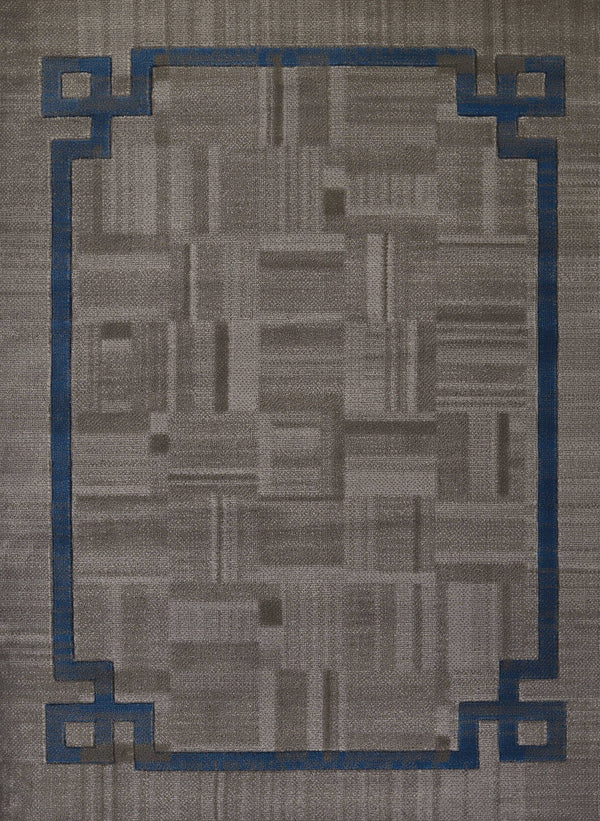 Modern Rugs - 23" x 82" x 0.43" Grey Polypropylene Runner Rug