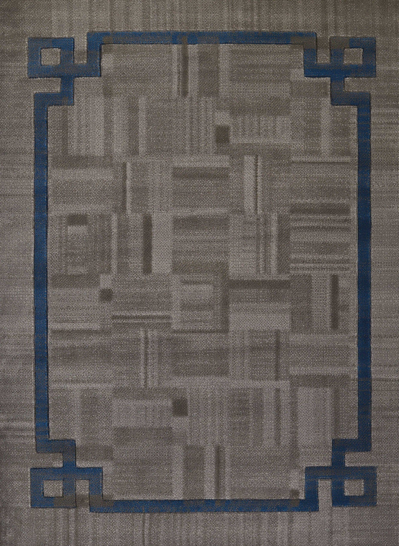 Modern Rugs - 23" x 82" x 0.43" Grey Polypropylene Runner Rug