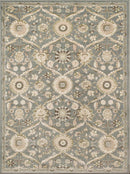 Blue and Grey Rug - 63" x 86" x 0.3" Blue/Grey Olefin Area Rug