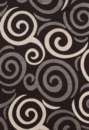 Black Rug - 94" x 134" x 0.5" Black Polypropylene Oversize Rug