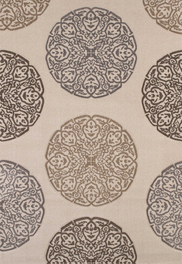 Discount Area Rugs - 61" x 90" x 0.5" Cream Polypropylene Area Rug