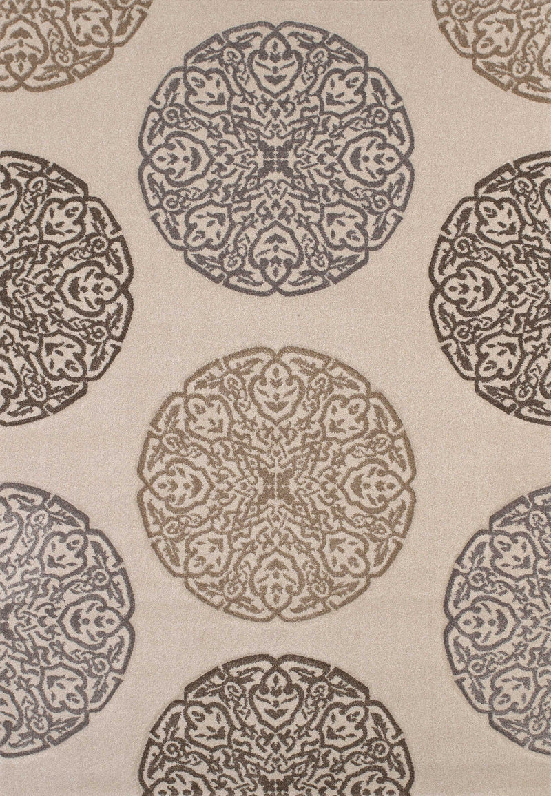 Discount Area Rugs - 61" x 90" x 0.5" Cream Polypropylene Area Rug