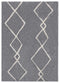 Modern Rugs - 63" x 86" x 1.2" Grey Microfiber Polyester Area Rug