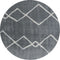 Clearance Rugs - 94" x 94" x 1.2" Grey Microfiber Polyester Round Rug