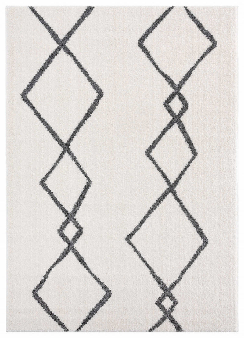 White Rug - 94" x 126" x 1.2" White Microfiber Polyester Oversize Rug