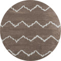 Dynamic Rugs - 94" x 94" x 1.2" Beige Microfiber Polyester Round Rug