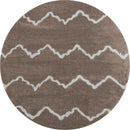 Dynamic Rugs - 94" x 94" x 1.2" Beige Microfiber Polyester Round Rug