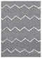 Contemporary Rugs - 23" x 36" x 1.2" Grey Microfiber Polyester Accent Rug