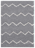 Contemporary Rugs - 39" x 59" x 1.2" Grey Microfiber Polyester Mat Rug