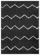 Contemporary Rugs - 63" x 86" x 1.2" Smoke Microfiber Polyester Area Rug