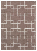 Dynamic Rugs - 23" x 36" x 1.2" Beige Microfiber Polyester Accent Rug