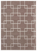 Dynamic Rugs - 39" x 59" x 1.2" Beige Microfiber Polyester Mat Rug