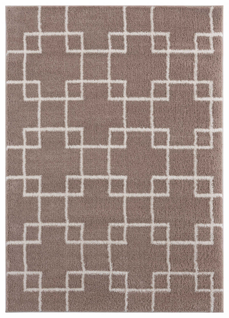 Dynamic Rugs - 39" x 59" x 1.2" Beige Microfiber Polyester Mat Rug