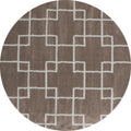 Dynamic Rugs - 94" x 94" x 1.2" Beige Microfiber Polyester Round Rug