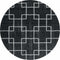 Round Rugs - 94" x 94" x 1.2" Smoke Microfiber Polyester Round Rug