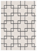 White Rug - 63" x 86" x 1.2" White Microfiber Polyester Area Rug