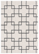 White Rug - 63" x 86" x 1.2" White Microfiber Polyester Area Rug