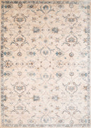 Vintage Rugs - 31" x 86" x 0.39" Bone Polyester Runner Rug