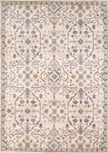 Contemporary Rugs - 63" x 94" x 0.39" Bone Polyester Area Rug