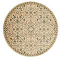 Round Rugs - 94" x 94" x 0.39" Bone Polyester Round Rug