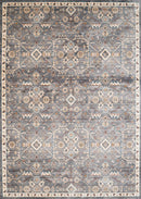 Vintage Rugs - 31" x 86" x 0.39" Blue/Grey Polyester Runner Rug