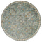 Blue and Grey Rug - 94" x 94" x 0.39" Blue/Grey Polyester Round Rug