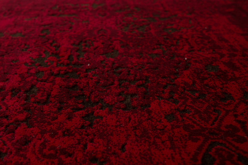 Red Rug - 22" x 36" x 0.43" Red Polypropylene/Polyester Accent Rug