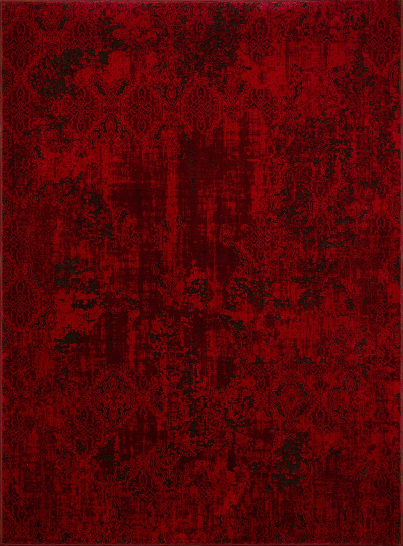 Vintage Rugs - 23" x 82" x 0.43" Red Polypropylene/Polyester Runner Rug
