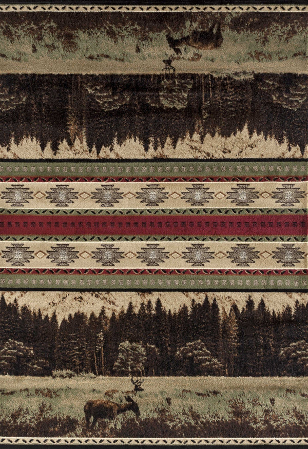 Green Area Rugs - 22" x 36" x 0.4" Green Polypropylene Mat Rug
