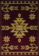 Red Rug - 22" x 26" x 0.4" Red Polypropylene Accent Rug